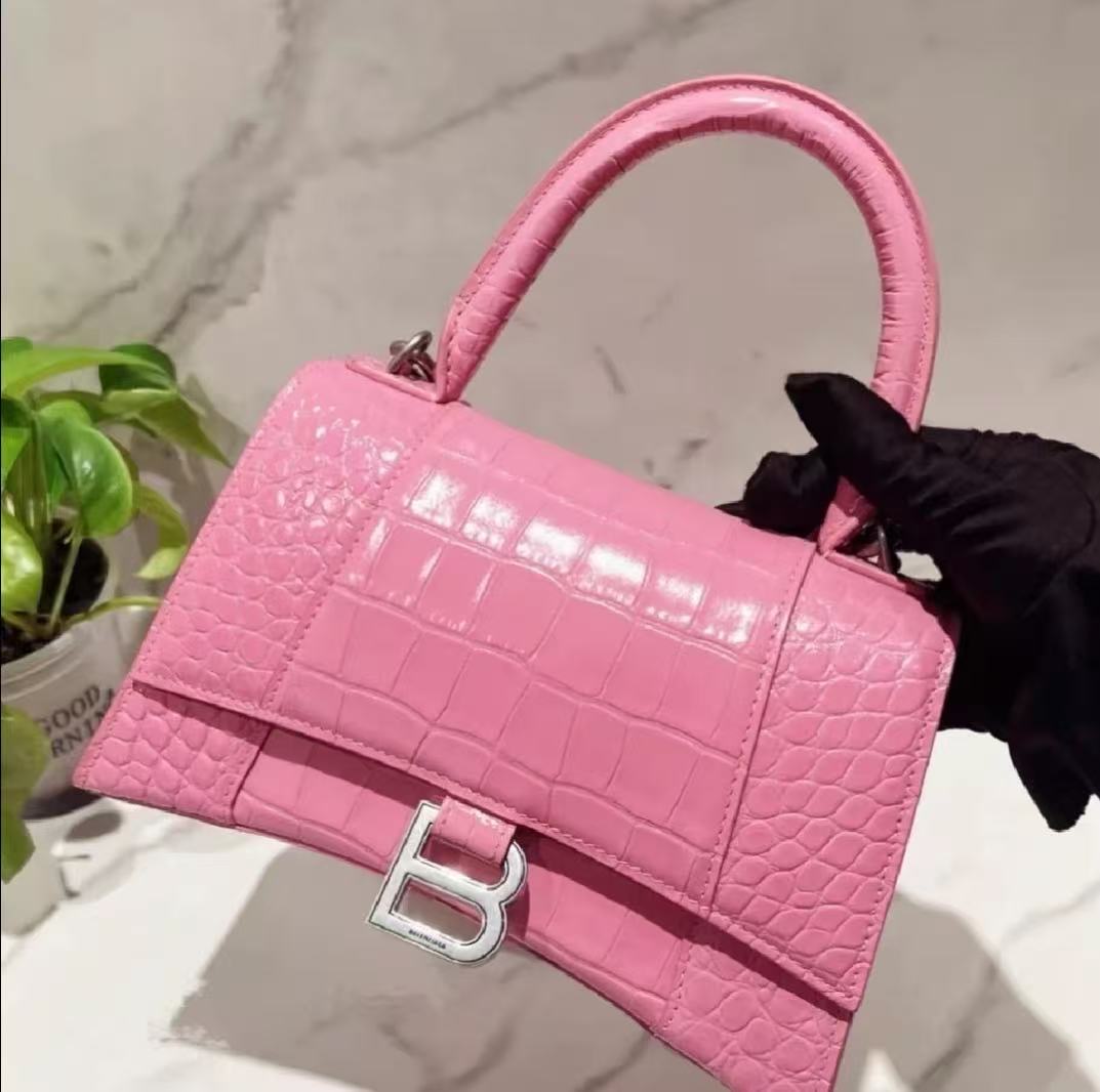 99新 Balenciaga/巴黎世家 巴黎世家粉色沙漏包