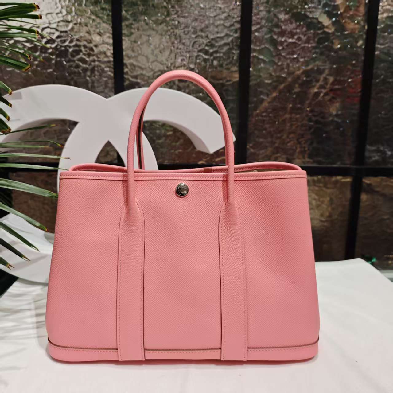 99新 Hermes/爱马仕 爱马仕粉色全皮花园30