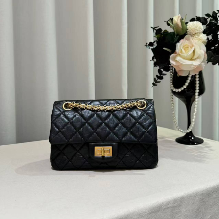95新 Chanel/香奈儿 Chanel 黑金2.55 斜挎包