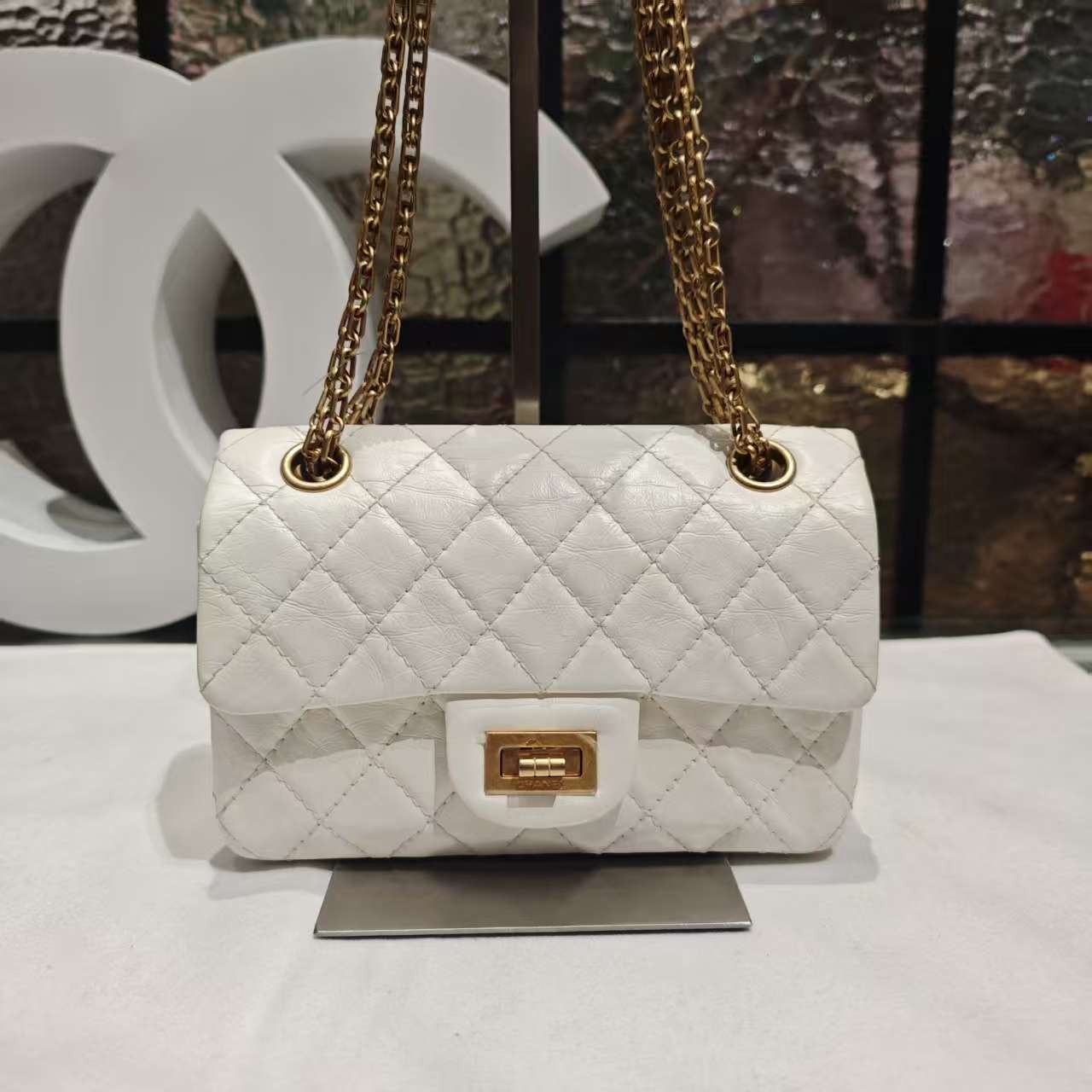 95新 Chanel/香奈儿 Chanel 白金2.55 斜挎包